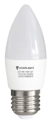 Лампа LED свеча E27 5Вт С37 5Вт ENERLIGHT