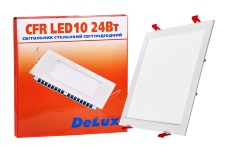 Светильник светодиодный встраиваемый потолочный DELUX CFR LED 10 4100К 24Вт 220В квадрат