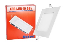 Светильник светодиодный встраиваемый потолочный DELUX CFR LED 10 4100К 6Вт 220В квадрат