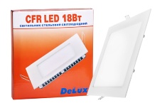 Светильник светодиодный встраиваемый потолочный DELUX CFR LED 18 4100К 18 Вт 220В квадрат