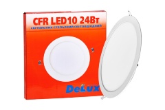 Светильник светодиодный встраиваемый потолочный DELUX CFR LED 10 4100К 24Вт 220В круг