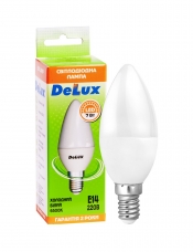 Лампа светодиодная DELUX BL37B 7 Вт 6500K 220В E14 холодный белый