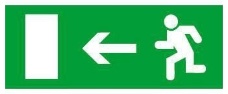 Информационная наклейка на светильник 119х323мм Exit_Left (REL803)