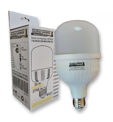 Лампа светодиодная LED Bulb-T100-30W-E27-220V-4000K-2700L ICCD TNSy