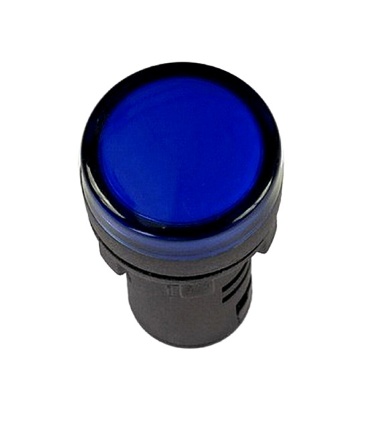 Лампа AD22DS d22mm синяя 12V AC/DC TNSy