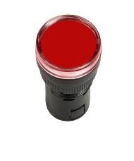 Лампа AD16DS d16mm красная 12V AC/DC TNSy