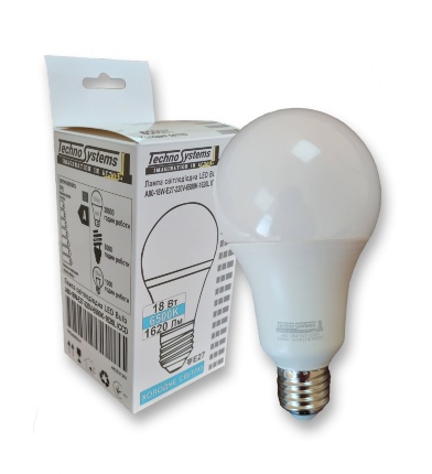Лампа светодиодная LED Bulb-A80-18W-E27-220V-6500K-1620L ICCD (шар) TNSy